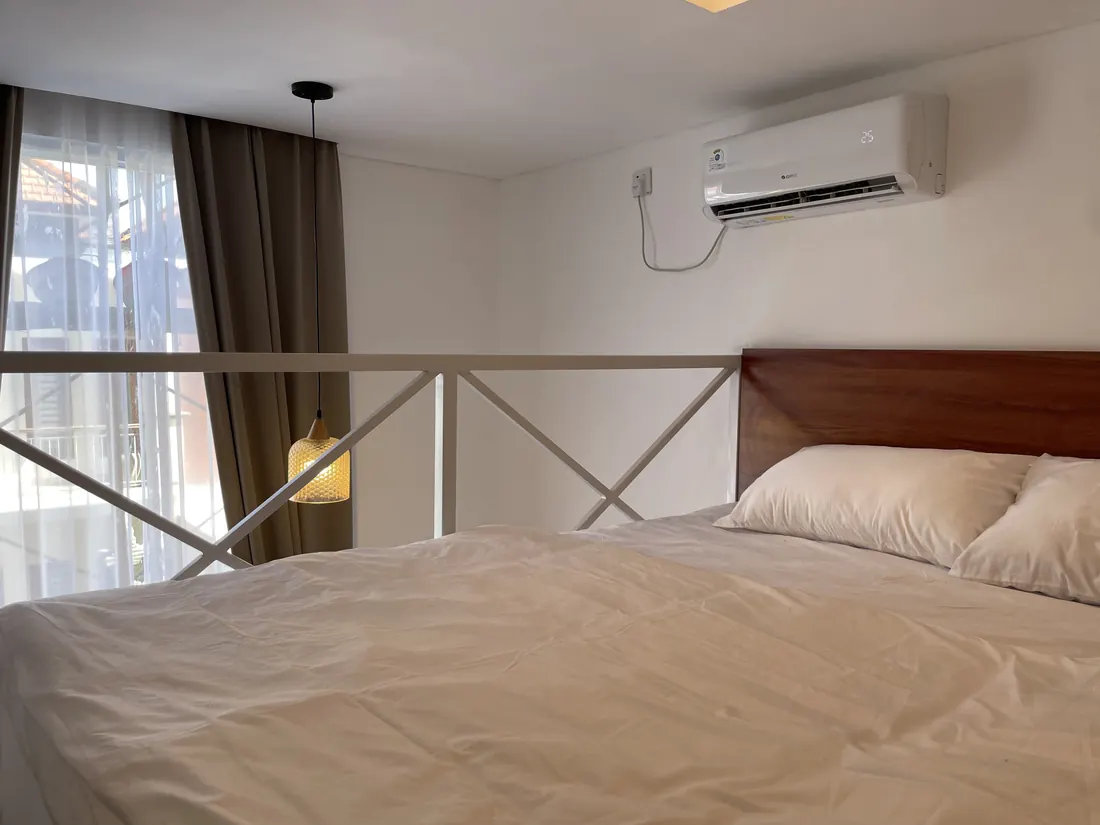 Upper-floor loft bedroom